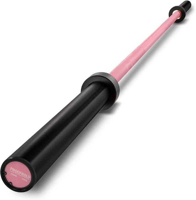 PROOFGOLD 6.6ft Olympic Barbell Bar,35Lb(15kg) Womens Barbell,Bench Press Bar for Squats and Deadlifts,2 Inch Olympic Weight Bar for Home Gym,500LB/700LB