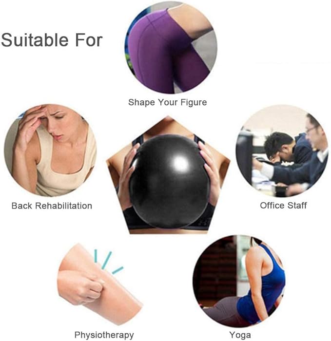 AOAVE 2 Pack Pilates Balls, Mini Yoga Exercise Balls, 9 Inch Small Activity Ball for Pilates, Yoga, Core Training and Physical Therapy, Improves Balance