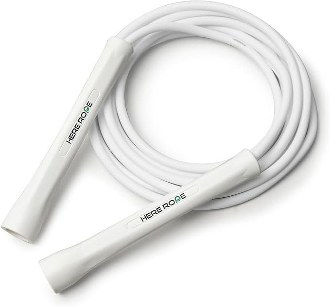 Hererope 6MM PVC Jump Rope for Men & Women Fitness, Speed, Tricks, Cardio Training, Boxing Jump Rope with Unbreakable Handles and Non-Kinking Skipping Rope, Adjustable Jumprope for Indoor Outdoor