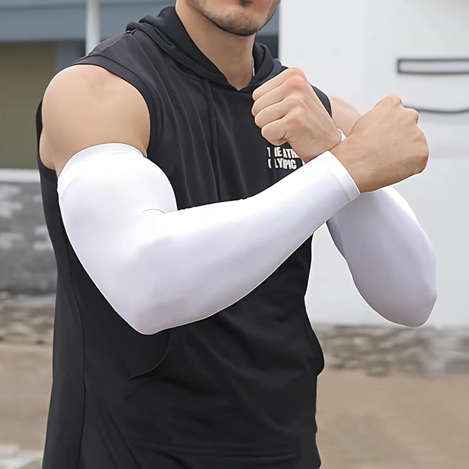 Arm Sleeves for Men and Women Compression UV Sun Protection Tattoo Cover Up Baseball Basketball Football Golf Running