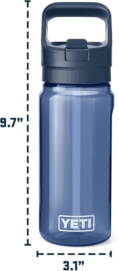 YETI Yonder 600 ml/20 oz Water Bottle with Yonder Straw Cap, Olive