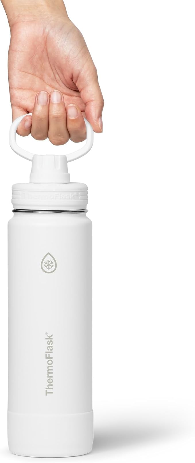 ThermoFlask Insulated Water Bottles, Spout Lid, 2-Pk, 24 oz, White/Blush