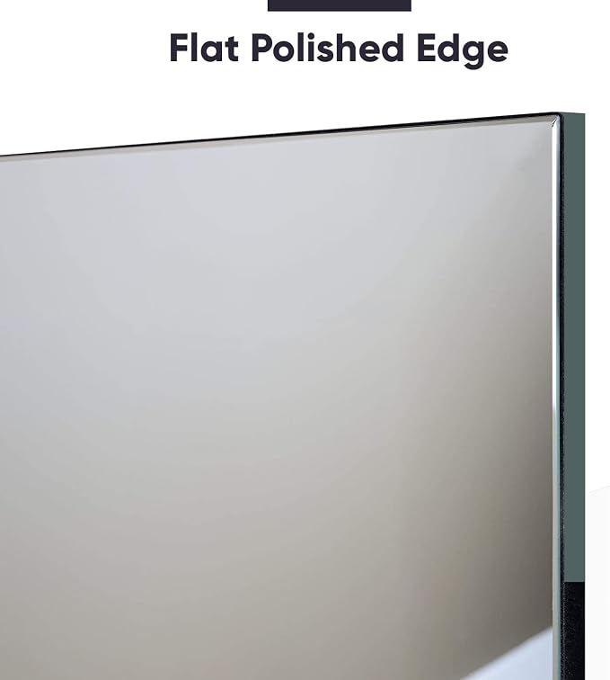 Fab Glass and Mirror Custom Cut to Size Mirror Panels - 1/4" Thick Flat Edge Mirror Cut to Size, Frameless Full Length Wall-Mounted Mirror for Bedroom, Living Room