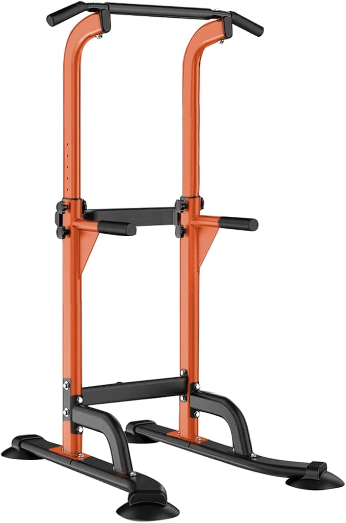 SogesHome Multi-Function Power Tower Pull Up Bar Dip Station for Home Gym | Height Adjustable PullUp Dip Stand, Full Body Strength Training Equipment, Fitness Workout for Push Ups Dips, 330LB Capacity