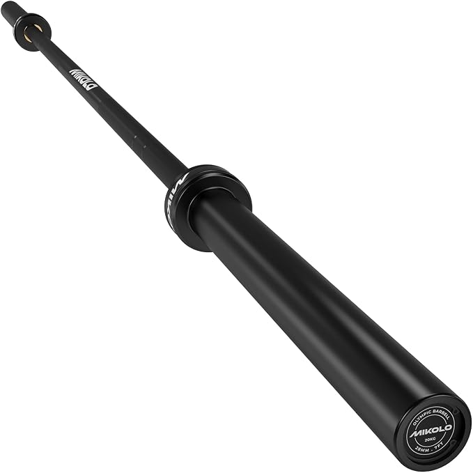 Mikolo 7ft Olympic Barbell, Barbell for Weightlifting and Powerlifting 45lb, Olympic Bar for 1500lbs Capacity, Weight Bar Fit 2” Standard Weights