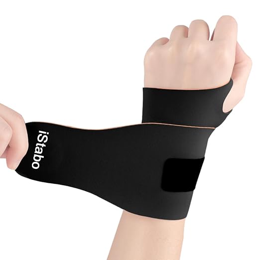 Wrist Brace Support for Carpal Tunnel Pain Relief, Ultra Thin Elastic for Tear, Ulnar Wrist wraps Repetitive Wrist Use Injury, Fit Left or Right Hand, Small and Medium Hands Sizes