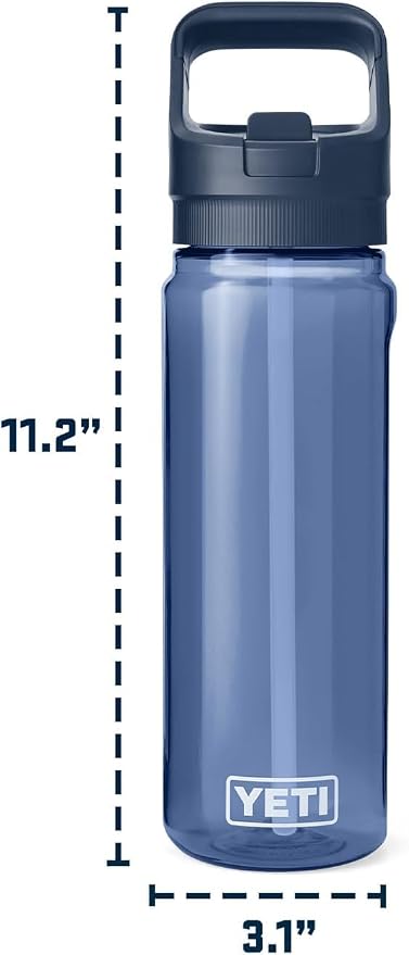 YETI Yonder 750 ml/25 oz Water Bottle with Yonder Straw Cap, Olive