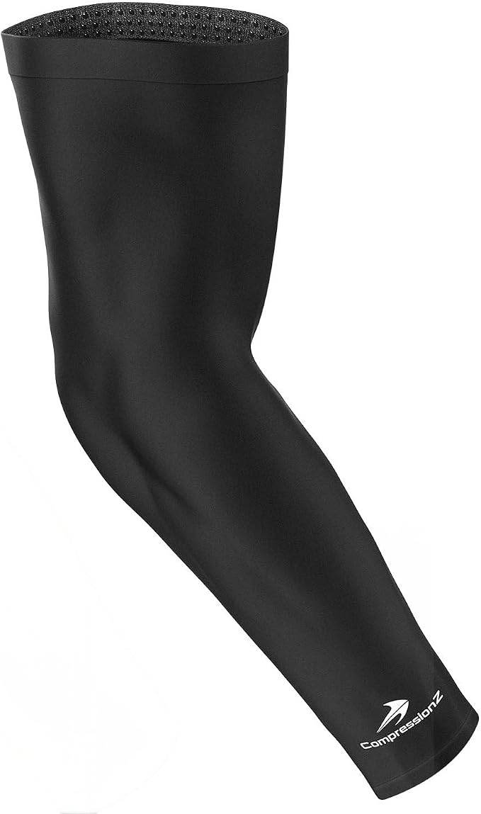 CompressionZ Compression Arm Sleeves for Men & Women| Cooling UV Sun Protection Elbow Pain Relief for All Sports and Recovery
