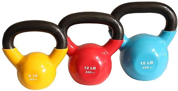 Ader Vinyl Kettlebell 5, 8, 10, 12, 15, 18, 20, 25, 30, 35, 40, 45,50 Lb