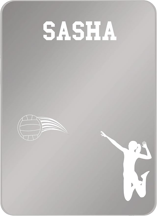 Personalized Sports Player Fan Team Club Locker Mirror Magnet – Back to School Decor, Colorful Magnetic Organizer Accessory for Gym, Home, Office & Refrigerator (Volleyball)