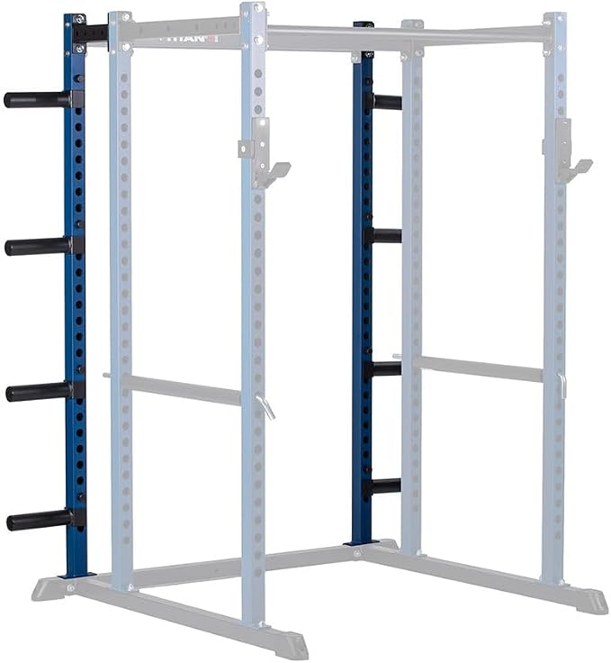 Titan Fitness T-2 Series Power Rack Extension Kit, 12-Gauge Steel Uprights, Bolt-Together Rack Expansion for Home Gym with Weight Plate Holders