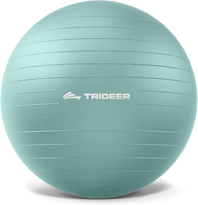 Trideer Exercise Ball, Stability Yoga Ball for Physical Therapy, Active Sitting, Pregnancy & Birth Labor Prep, Core Strength, Balance Training, Posture Improvement and Daily Stretching, 55/65/75cm