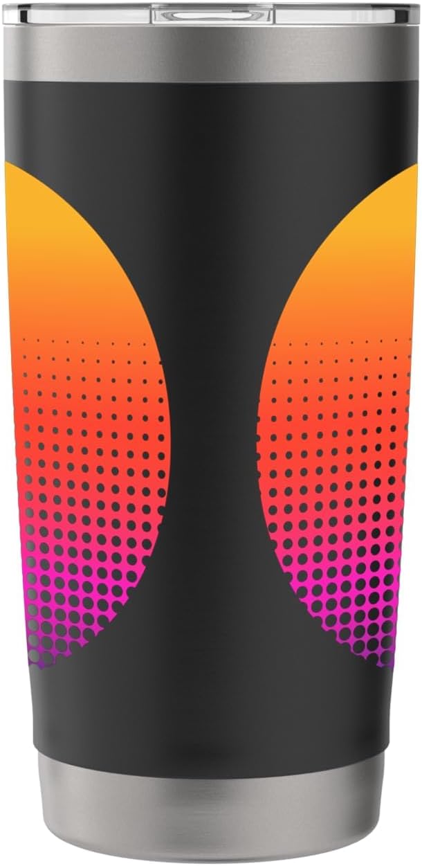Basketball Game Hoop Slam Dunk Ball Retro Sunset Player Gift Stainless Steel Insulated Tumbler