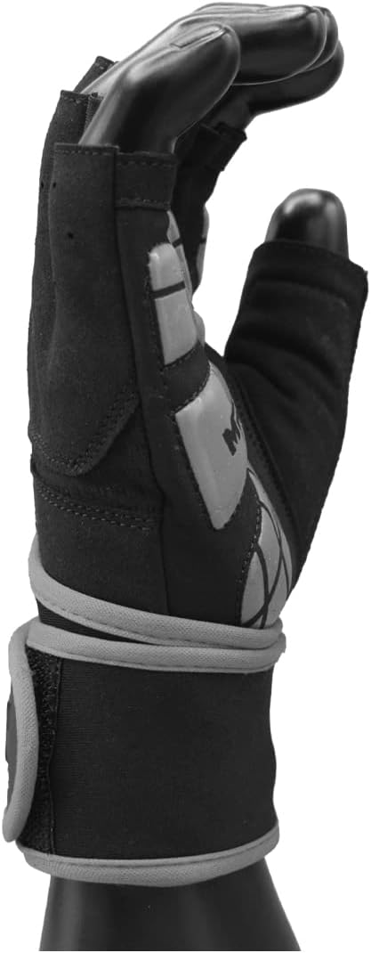 MRX Weightlifting Gloves for Men Workout Gloves Mens Wrist Support Lifting Gloves Male Gym Gloves | Workout Gym Accessories for Men Weight Lifting Fingerless Gym Exercise for Powerlifting