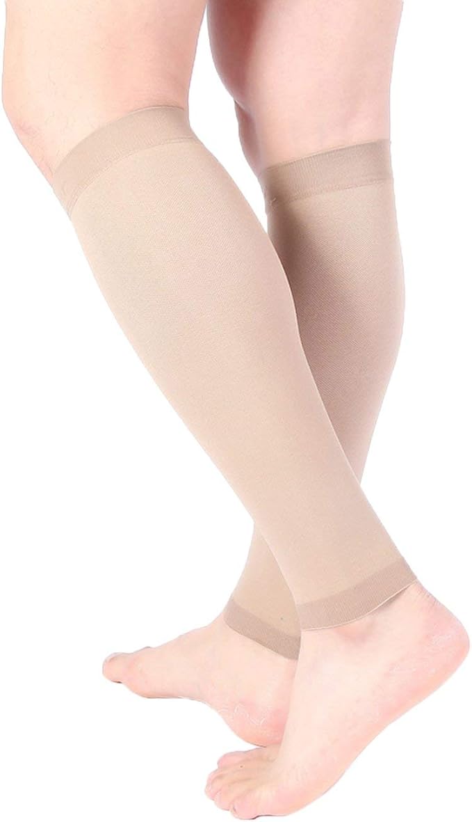 Doc Miller Compression Calf Sleeve for Men & Women, 20-30mmHg | Graduated Support for Running, Shin Splints, Calf Strain, Knee High, Small to 6XL Plus Size