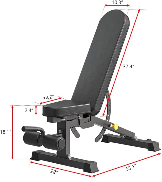 Adjustable Bench,Incline Flat Decline Sit Up Weight Bench,Dumbbell Stool
