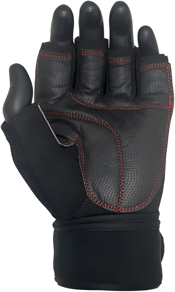 MRX Weightlifting Gloves for Men Workout Gloves Mens Wrist Support Lifting Gloves Male Gym Gloves | Workout Gym Accessories for Men Weight Lifting Fingerless Gym Exercise for Powerlifting
