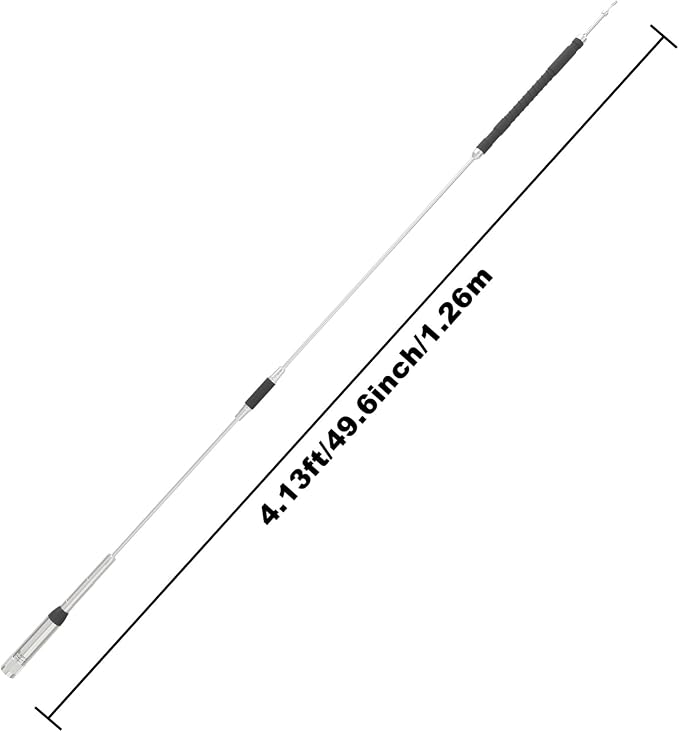 Mobile Radio Antenna TH-9800 Quad Band High Gain Antenna for Car Radio KT-8900D Antenna PL259 29/50/144/430MHz (10m/6m/2m/70cm) with 16.4ft Coaxial Cable and Bracket Clip (Silver)