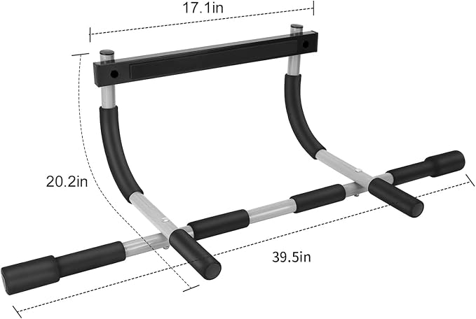 MOMODA Doorway Pull Up Bar, Home Gym Fitness Chin-Up Bar for Door Frame