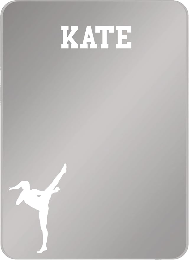 Personalized Sports Player Fan Team Club Locker Mirror Magnet – Back to School Decor, Colorful Magnetic Organizer Accessory for Gym, Home, Office & Refrigerator (MMA Mixed Martial Arts Female)
