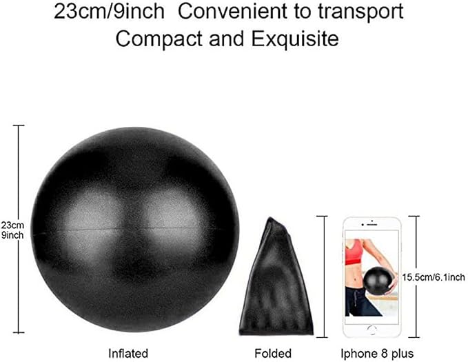 AOAVE 2 Pack Pilates Balls, Mini Yoga Exercise Balls, 9 Inch Small Activity Ball for Pilates, Yoga, Core Training and Physical Therapy, Improves Balance