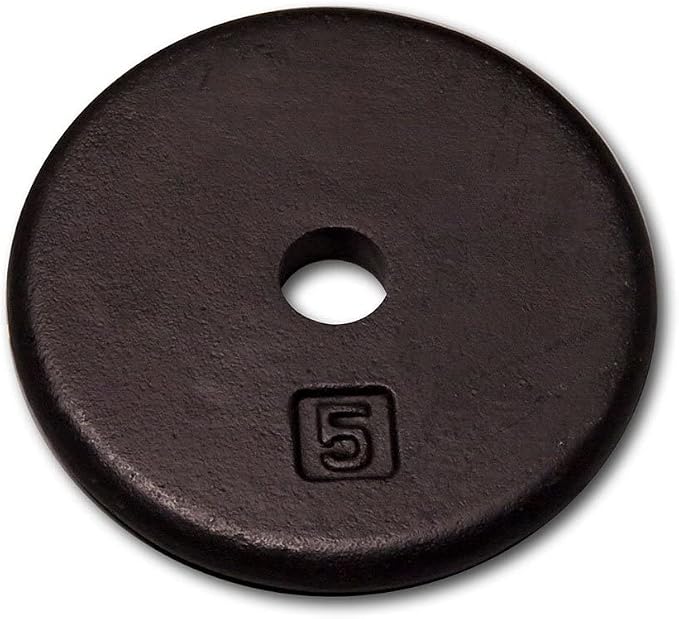 Body-Solid Standard Iron Weight Plate - Perfect for Strength Training, Home Gym, and Barbell Workouts - Fits 1" Bars