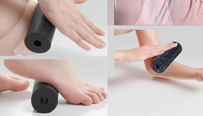 Mini Foam Roller & Massage Ball Set, Travel Muscle Recovery Kit | Compact portable set including 6-inch foam roller and 3.2-inch ball, great for travel, back, legs and muscle recovery.