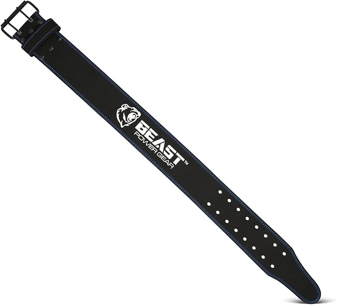 Beast Power Gear Weight Lifting Belts - Free Strap 4” Wide 10mm Thick for Weightlifting Bodybuilding Powerlifting Belt Superior Back Support Gym Belts for Men Women