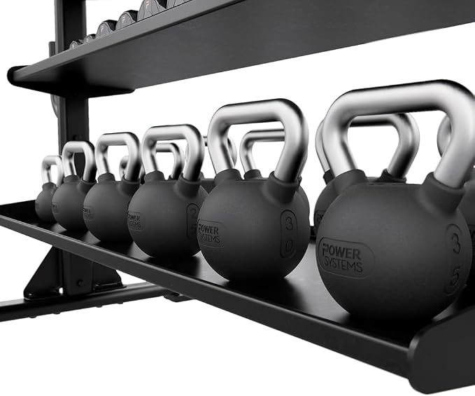Power Systems Elite Rubber Kettlebell - Premium Molded Rubber & Perfect for Your Training Space
