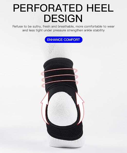 SUJAYU Ankle Brace & Elastic Supports for Men & Women, Ankle Support Ankle Compression Sleeve, Plantar Fasciitis Relief Achilles Tendonitis Brace Achilles Tendonitis Wrap, Pack of 1 (Red, Small)
