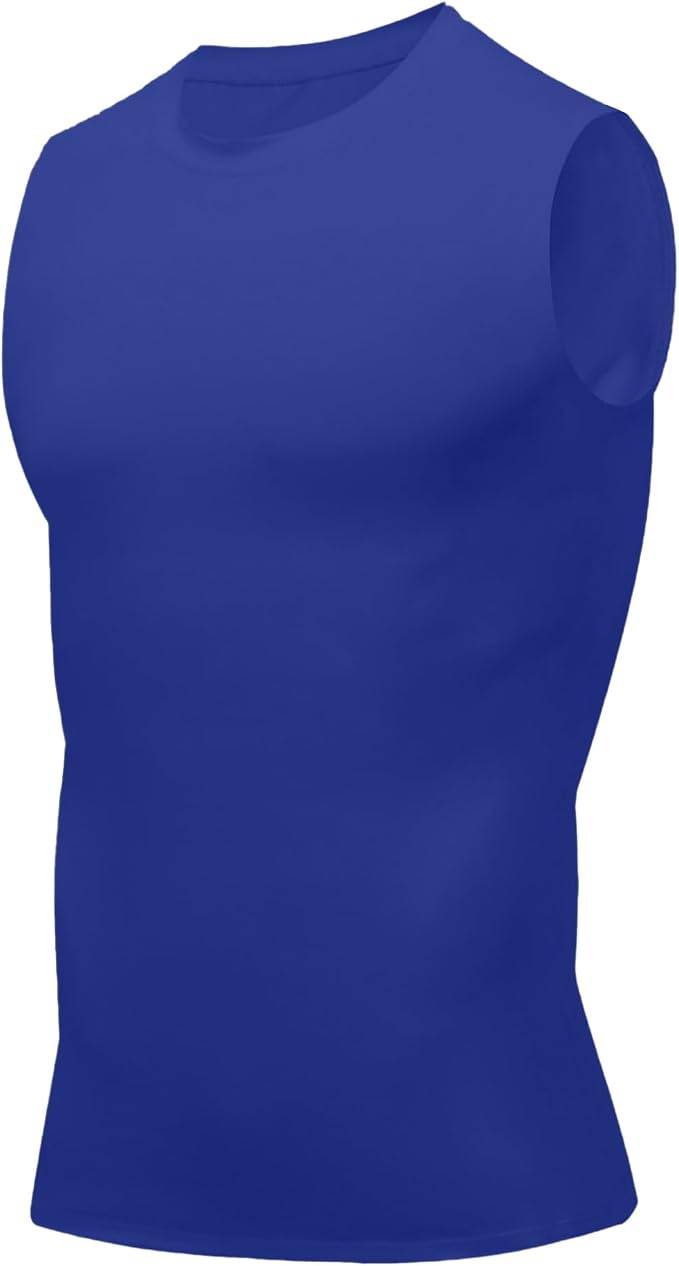 Compression Shirt Men Slimming Body Shaper Vest Crewneck Workout Tank Top | Tummy Control Undershirts, Gynecomastia Compression Shirts, Back Support, Sleeveless Muscle Shirts, Shaping Tank Top