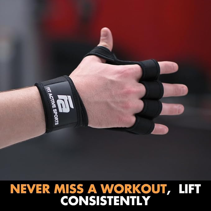 Gripper Weight Lifting Gloves with Wrist Wraps - Extra Grip & Padding for Lifting, Gym Workout, Cross Training Fitness, & Weightlifting. for Men & Women. No Calluses