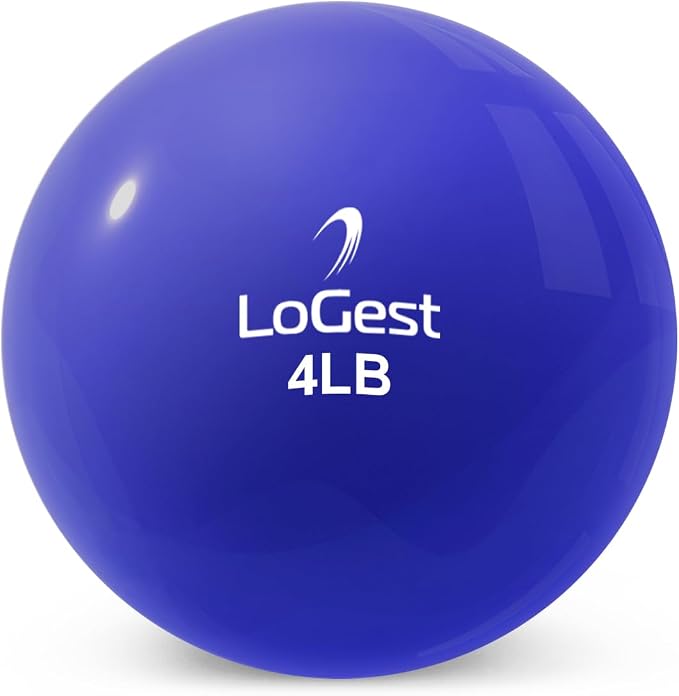 Logest Weighted Toning Exercise Balls Pair - Round Shape Medicine Ball - 1LB 2LB 3LB 4LB 5LB 6LB Available - Toning Muscle for Men & Women