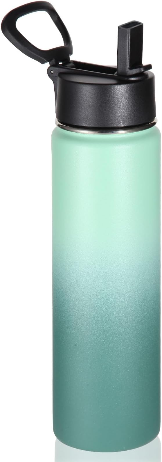 Volhoply 24 Ounce Insulated Water Bottle With Straw Lid,Stainless Steel Wide Mouth Sport Bottles With Handle,Double Wall Vacuum Cups keep Cold,Reusable Travel Thermal Cups For Holder,Gym(Mojito,1)