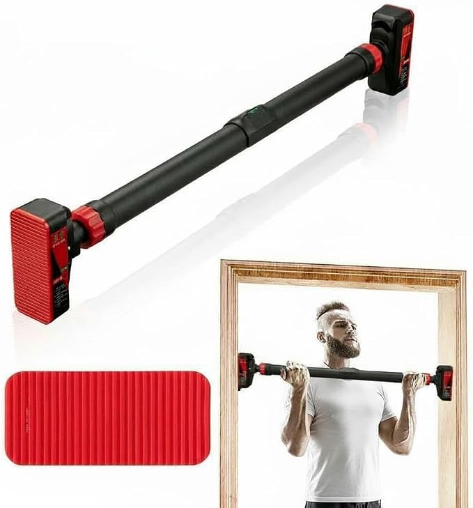 Garvee Pull Up Bar for Doorway,Adjustable Chin Up Bar for with Level Meter | 440 LBS Max Load,No Screws Needed