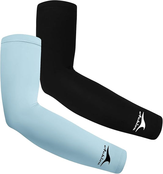 Achiou Volleyball Arm Sleeves for Women, Cooling Ice Silk Sun Sleeves Youth | Summer Ice Silk Compression Sleeves, UPF 50+ UV Protection, Perfect for Teen Girls & Women Outdoor Sports, Anti-slip Silicone