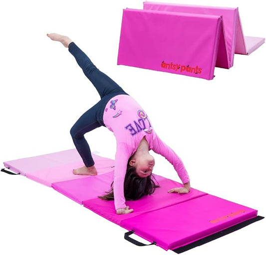 Antsy Pants Tumbling Mat for Kids – Gymnastics Mat, Easy to Clean, Sturdy, Foldable Tumbling Mats, Padded, Lightweight, Portable, Gymnastics Equipment for Active Play
