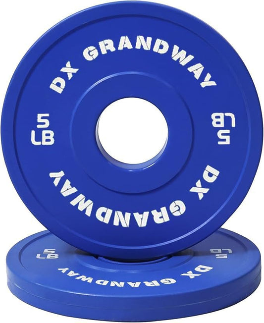 Fitness Change Weight Plates 1.25LB 2.5LB 5LB Pairs Support Plates Olympic Plates for Weight Lifting Bumper Weight Plates Steel Rubber Strength Training Weight Plates