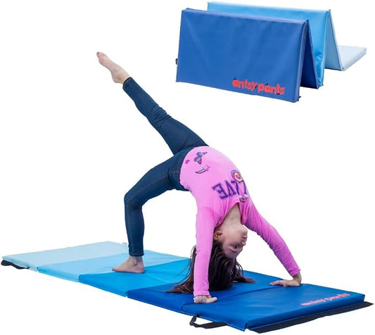 Antsy Pants Tumbling Mat for Kids – Gymnastics Mat, Easy to Clean, Sturdy, Foldable Tumbling Mats, Padded, Lightweight, Portable, Gymnastics Equipment for Active Play