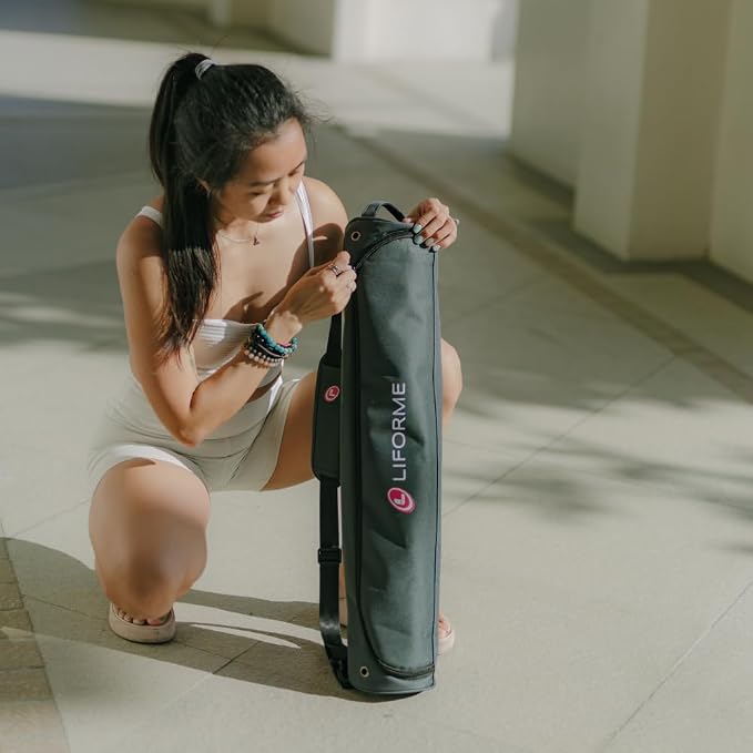 Liforme Zodiac Yoga Mat - Patented Alignment Design, Advanced Non-Slip Grip | Eco-friendly, Non-Toxic, Sweat-Resistant, long, wide, 4.2mm thick mat for comfort, recommended for Hot Yoga, Free Yoga Bag