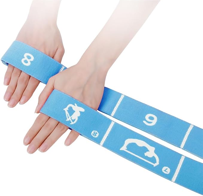2-Pack Adjustable Kids Dance Stretch Bands - 8-Loop Elastic Bands for Ballet, Latin, Yoga, Gymnastics & Stretching - Flexible, Multi-Section Design for Dance Training & Flexibility