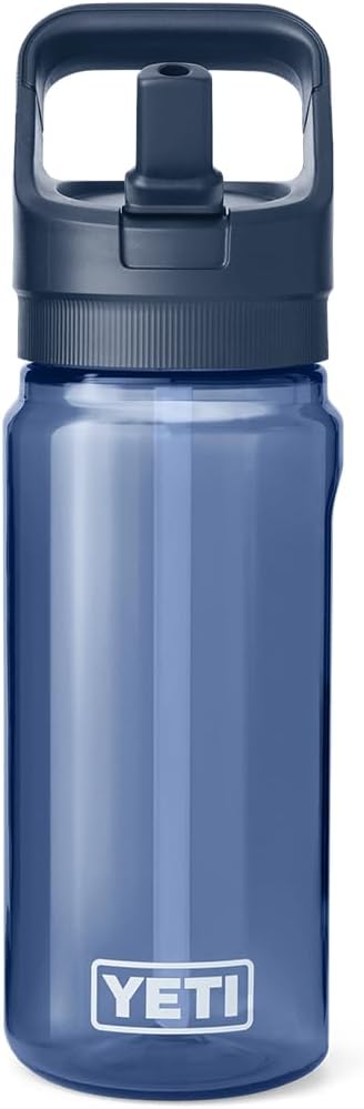 YETI Yonder 600 ml/20 oz Water Bottle with Yonder Straw Cap, Navy