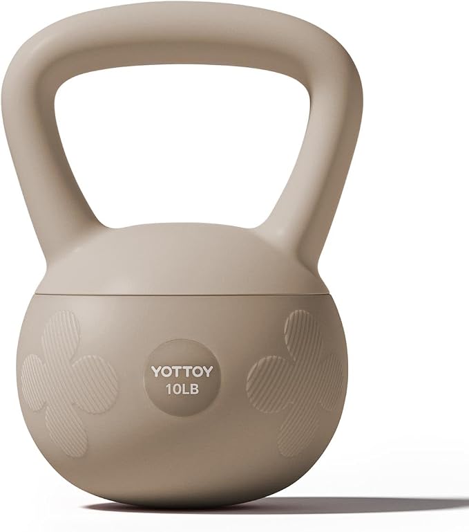 YOTTOY Soft Kettlebell for Home Workouts, Anti-Slip Wide Handle Strength Training Kettlebells, Cushioned Base for Safety - Ideal for Men, Women & Beginners