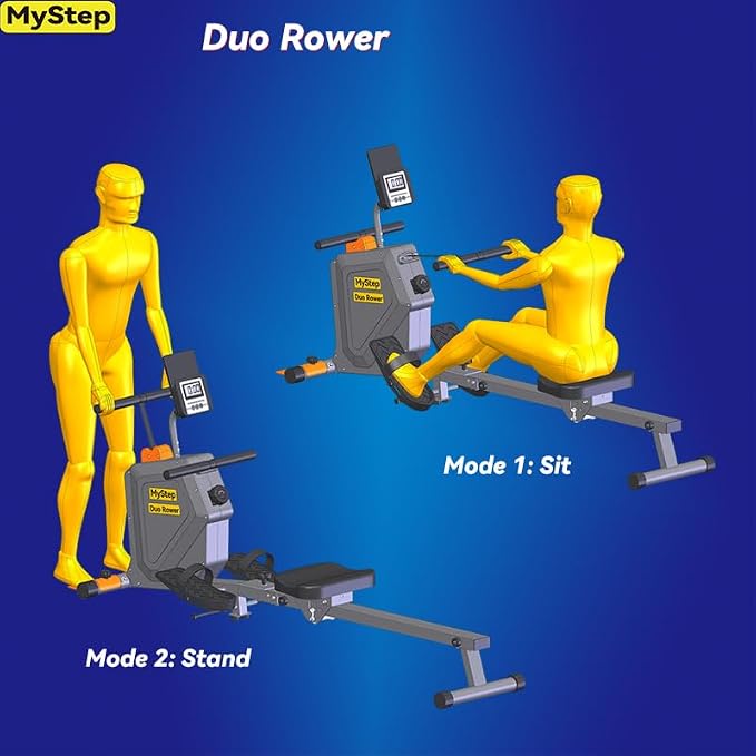 Magnetic Rowing Machine, Quiet Rowing Machines for Home，8 Levels Adjustable Resistance, Foldable Rower with Tablet Holder, Combined Strength Training for Two
