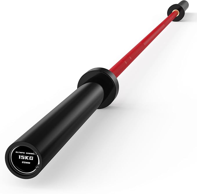 PAPABABE 4ft/5ft/6ft/6.5ft Barbell 2" Short Barbell for Strength Training | 4ft/5ft/6ft/6.5ft Straight Barbell, Womens Olympic Bar with Moderate Knurling for Squats Curls Deadlifts, Weightlifting