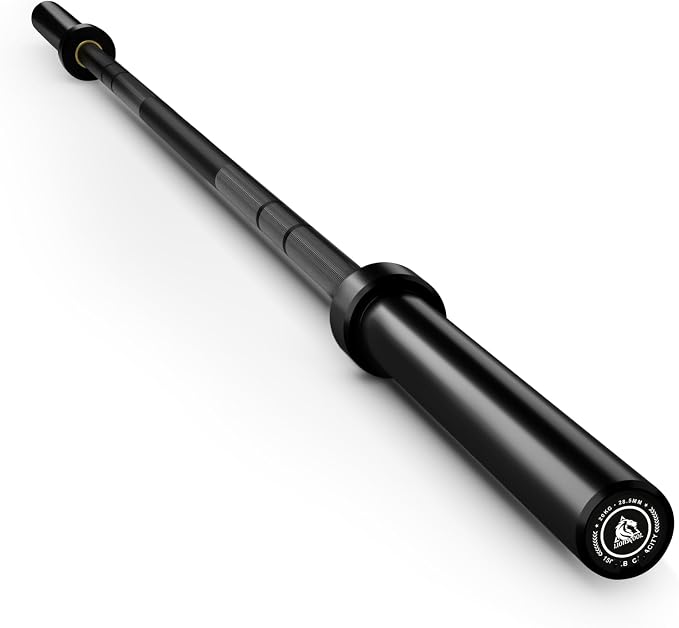 LIONSCOOL 7FT Olympic Barbell 2” Bar for Strength Training Weightlifting | 700/1000/1500lbs Weight Capacity, 2-Inch 40/45lbs Black, Silver, Red, Chrome Power Lifting, Squat, Deadlift, Presses, Row Bar