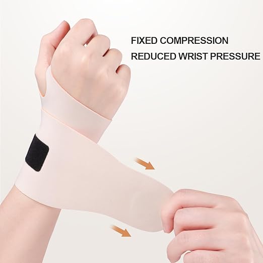 Wrist Brace Support for Carpal Tunnel Pain Relief, Ultra Thin Elastic for Tear, Ulnar Wrist wraps Repetitive Wrist Use Injury, Fit Left or Right Hand, Small and Medium Hands Sizes