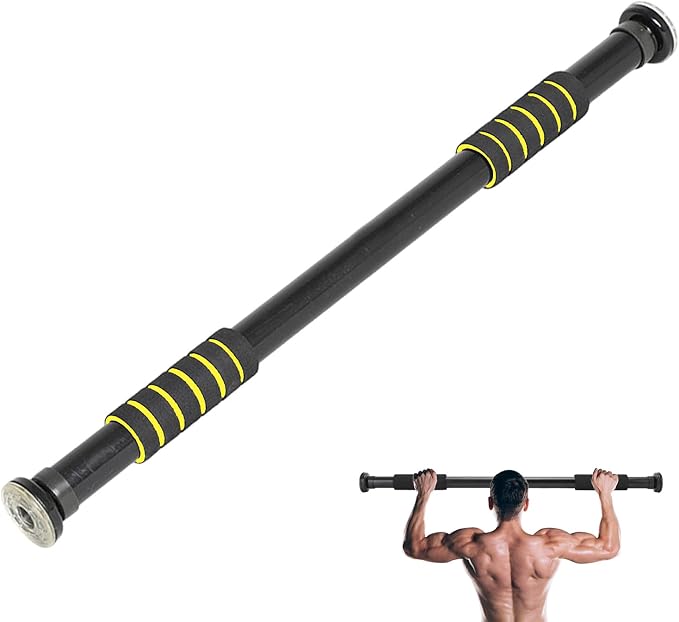 Pull Up Bar for Doorway, Adjustable Door Frame Pull Up Bar with 330 lbs Capacity, No Screw Chin Up Bar for Home Gym Strength Training, Fits 25"–39" Door Frames and Walls