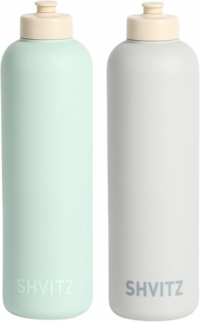 Sports Water Bottle - Soft-Touch Squeezable Body with One-Hand Spout- Lightweight, No Spill Water Bottle, for Gym, Cardio & Outdoor Sports - BPA Free - Water Bottle for Active Lifestyle - 24oz