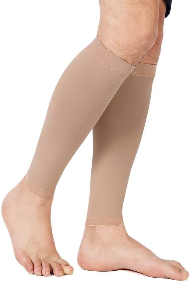 TOFLY Calf Compression Sleeve 20-30mmHg 1 Pair Footless For Men & Women | Footless Compression Socks For Leg Support, Shin Splint, Pain Relief, Swelling, Varicose Veins, Maternity, Nursing, & Travel